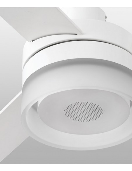 Ventilador de techo LED acabado blanco con altavoz incluido – Ice – Faro