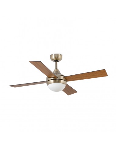 Ventilador de techo con luz 4 palas reversibles disponible en 5 acabados – Mini Icaria – Faro