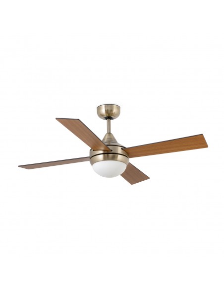 Ventilador de techo con luz 4 palas reversibles disponible en 5 acabados – Mini Icaria – Faro