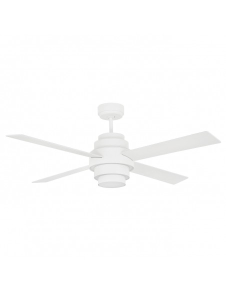 Ventilador de techo blanco con luz y palas reversibles en 2 tonos diferentes – Disc – Faro
