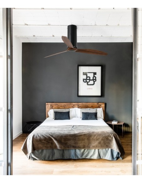 Ventilador sin luz disponible en 7 acabados con 6 velocidades regulables Ø 45 cm – Tube – Faro