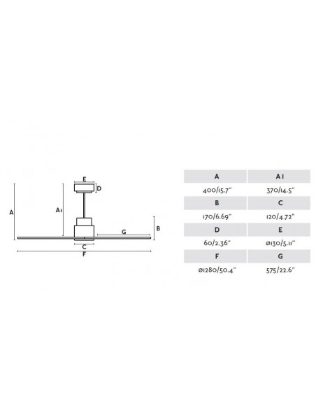 Ventilador de techo sin luz disponible en 2 acabados con motor DC – Nassau – Faro