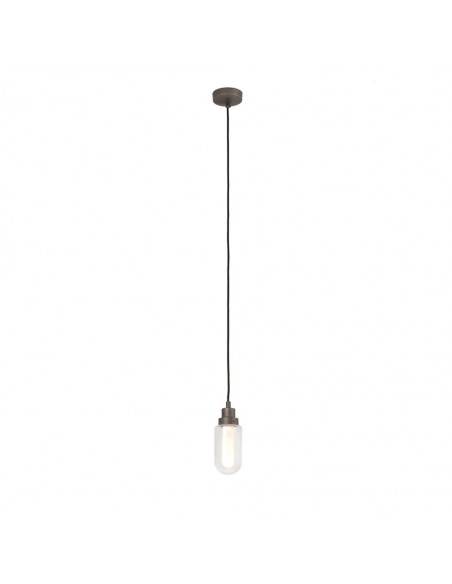 Lámpara colgante LED gris matelizado para baño IP44 – Brume – Faro