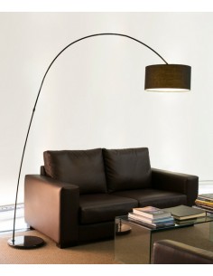 Lámpara de pie para salón con forma de arco en 2 colores - Papua - Faro