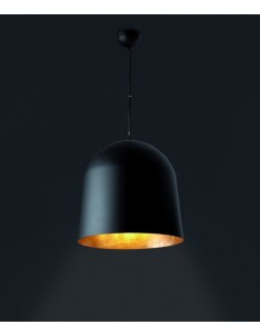 Colgante de aluminio negro con interior oro - Crater - Faro