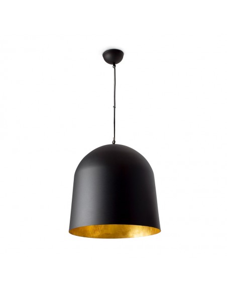 Colgante de aluminio negro con interior oro - Crater - Faro