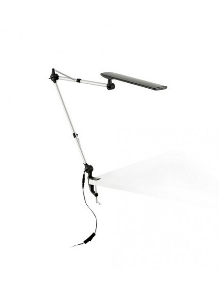 Lámpara de mesa flexible de aluminio LED regulable en intensidad 3000K con pinza – Ito – Faro