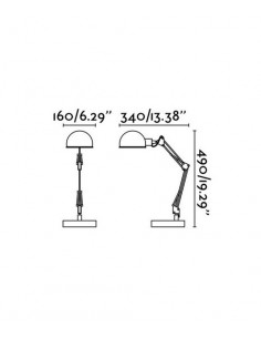 Flexible metal table lamp in 3 finishes - Baobab - Faro