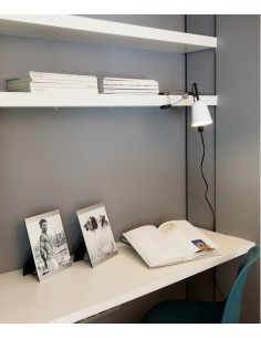 Lamp with metal clamp and ABS in 4 finishes - Studio - Faro
