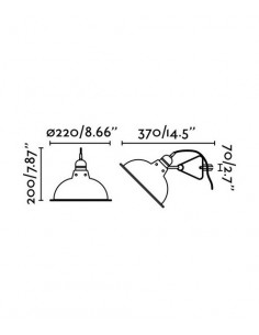 Lámpara con pinza de enganche de metal en 2 acabados – Pepper – Faro 2