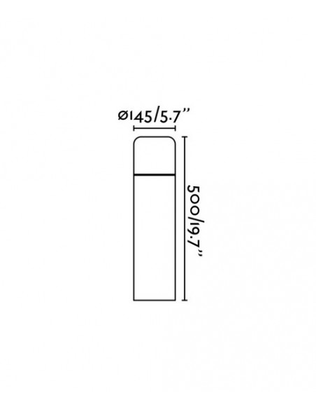 Lámpara LED gris oscuro disponible en dos tamaños – Muga – Faro