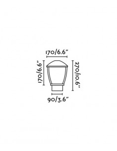 Dark grey over-wall lamp available in two sizes - Mini Wilma - Faro