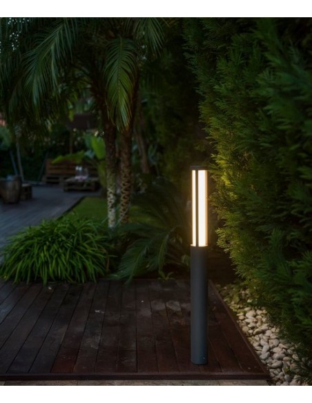 Lámpara baliza LED gris oscuro disponible en dos tamaños – Logar – Faro