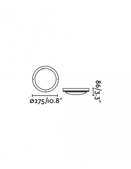 Lámpara plafón clásico color gris – Yen – Faro