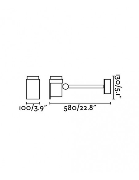 Lámpara proyector orientable color gris oscuro – Foc-2 – Faro