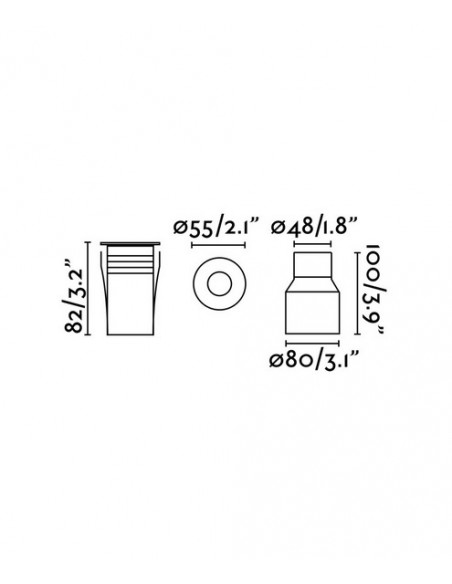 Lámpara empotrable gris luz cálida – Curtis – Faro