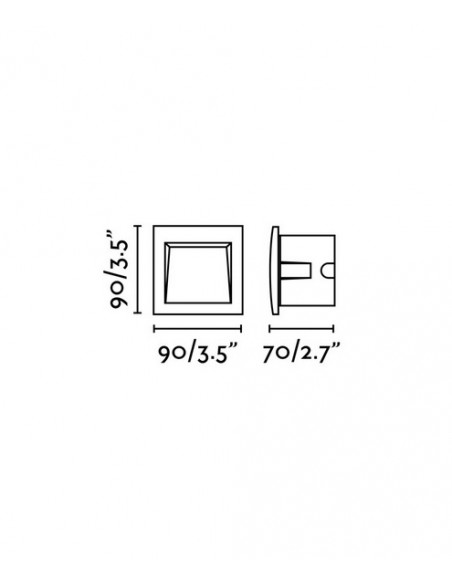 Lámpara empotrable gris oscuro – Sedna-1 – Faro