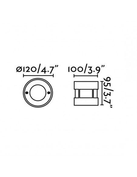 Lámpara LED empotrable inoxidable apertura 60° - Suria-3 – Faro