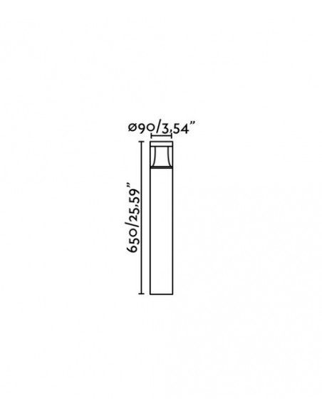 Lámpara baliza gris oscuro – Plim-1 – Faro