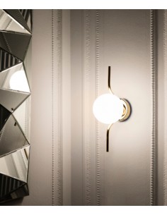 Aplique de pared estructura oro con difusor de cristal – Le Vita - Faro