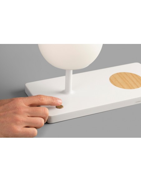 Lámpara de mesa LED SMD con cargador de móvil, USB y regulador de intensidad - Niko - Faro