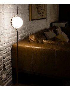 Gold-structured stand and glass diffuser - Le Vita - Faro