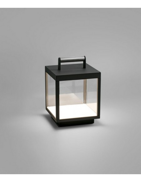 Lámpara LED portátil clásica gris oscuro – Kerala – Faro