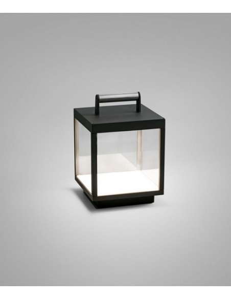Lámpara LED portátil clásica gris oscuro – Kerala – Faro
