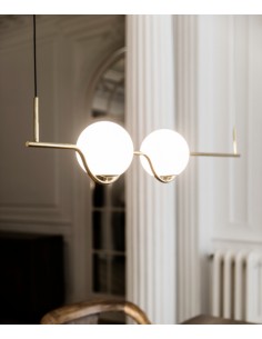 Lámpara colgante estructura acabado oro – Le Vita - Faro