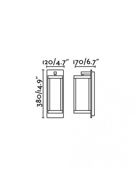 Lámpara LED aplique clásica gris oscuro – Kerala – Faro