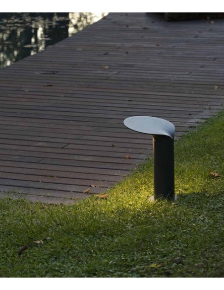 Lámpara baliza gris oscuro inspiración flor de Loto dos tamaños – Lotus – Faro