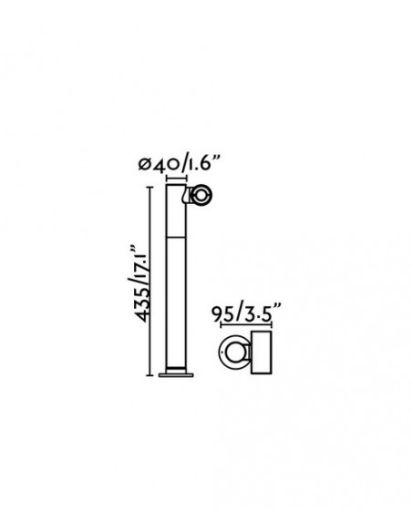 Lámpara baliza orientable gris oscuro – Spy-2 – Faro