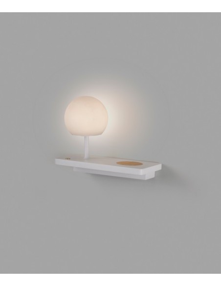 Aplique der. LED SMD con cargador de móvil, USB y regulador de intensidad - Niko - Faro