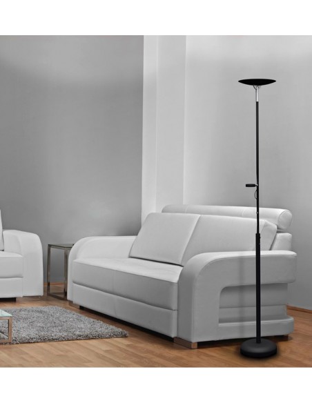 Pie de salón LED con lector en acero disponible en diferentes acabados – Lux – Pujol Iluminación
