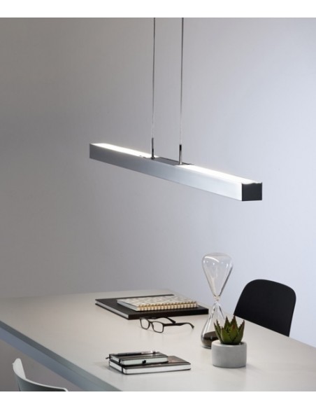 Colgante bajo consumo disponible en dos acabados y fuentes de luz – Apolo – Pujol Iluminación