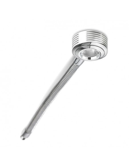 Aplique de pared para lectura LED con flexo orientable en acero cromo - Lula - Pujol Iluminación