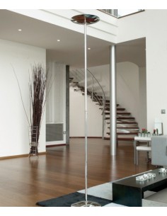 Pie de salón con diferentes acabados y fuentes de luz – Gregal – Pujol Iluminación