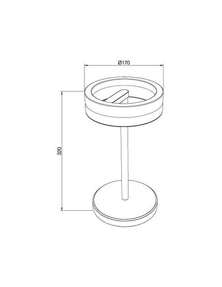 Lámpara de sobremesa LED circular varios acabados – Circular – Pujol Iluminación