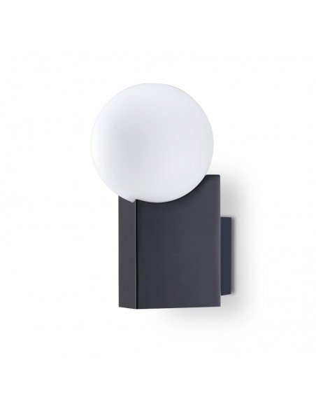 Aplique de pared en 5 colores con esfera de cristal - Cub - Pujol Iluminación