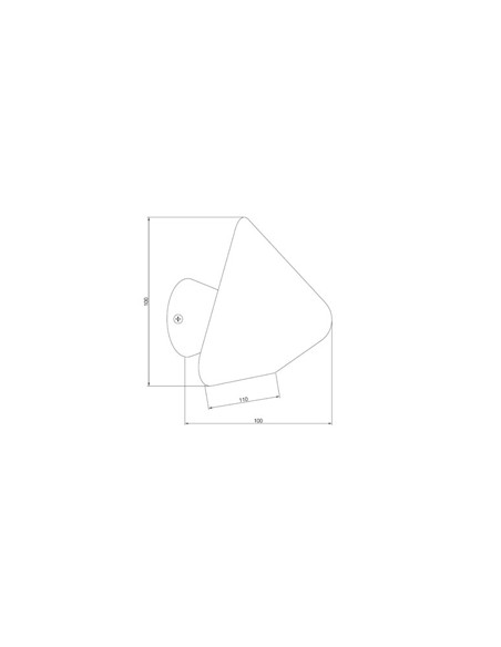 Aplique de pared triangular LED en 6 colores - Tomas - Pujol Iluminación