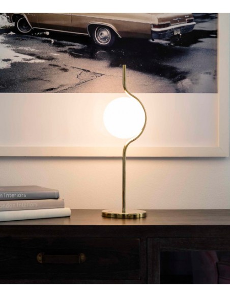 Sobremesa estructura oro con difusor de cristal – Le Vita – Faro