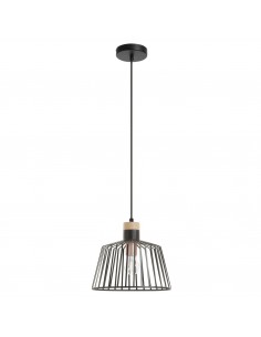 Steel and wood vintage pendant light - Baguet - Exo - Novolux 2