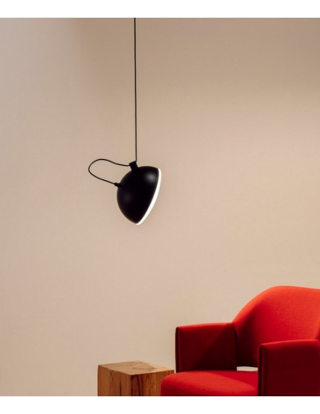 Lámpara colgante de metal negro 1 luz - Nod – Milan