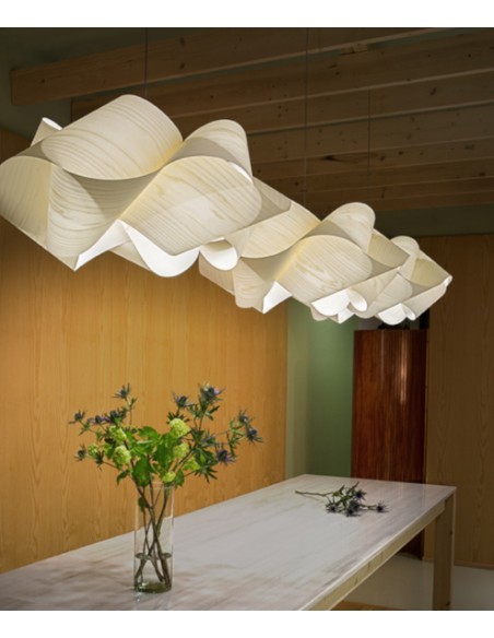 Lámpara de suspensión de madera natural disponible en 11 colores 2 medidas - Swirl - LZF