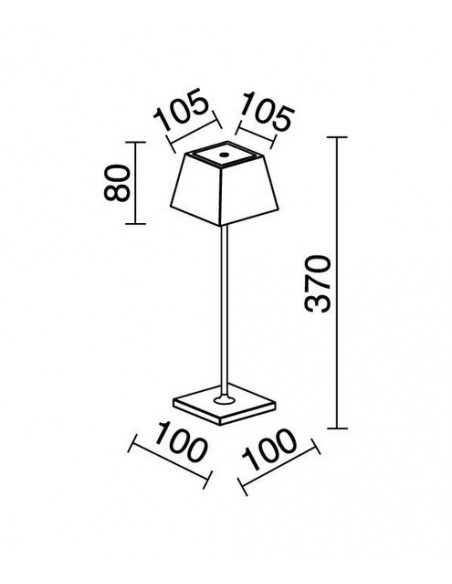 Lámpara portátil de exterior blanca Litta Square – Dopo – Novolux Lighting