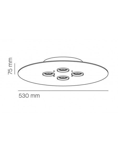Plafón de techo circular Equal 
