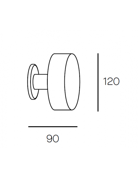 Aplique de pared de metal en 3 colores – Peak – Milan