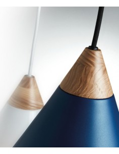 Oda pendant light - Novolux - Decorative ceiling pendant light, Metal structure in black/white/blue finishes 