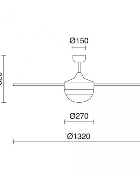 Ventilador de techo con luz Nick – Exo - Novolux Lighting