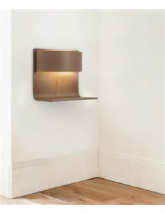 Aplique de pared de madera y metacrilato LED en 4 acabados 3000K – Lamparella – Plussmi